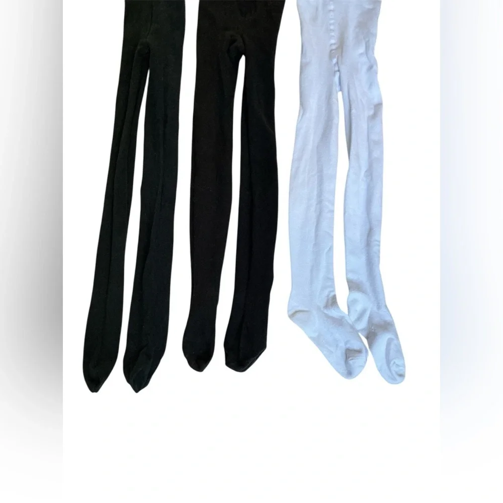 Kids' Black and White winter Tights Set